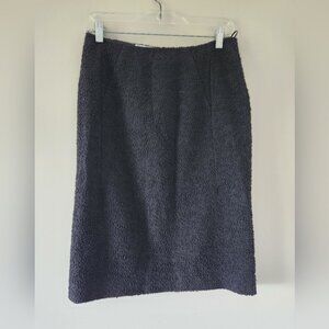 MOSCHINO | Boucle Wool Skirt Pencil Black Sz 8